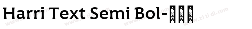 Harri Text Semi Bol字体转换